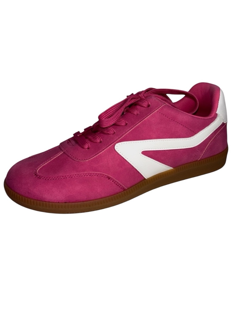 DV by Dolce Vita Sneakers Lace Up Faux Leather Quantum Hot Pink Women’s Size 9.5
